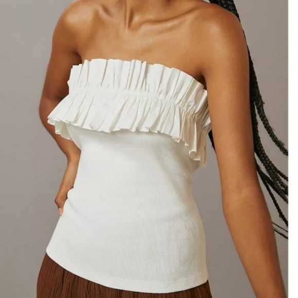 New Anthropologie Ruffle Top Size XLP - Picture 2 of 10